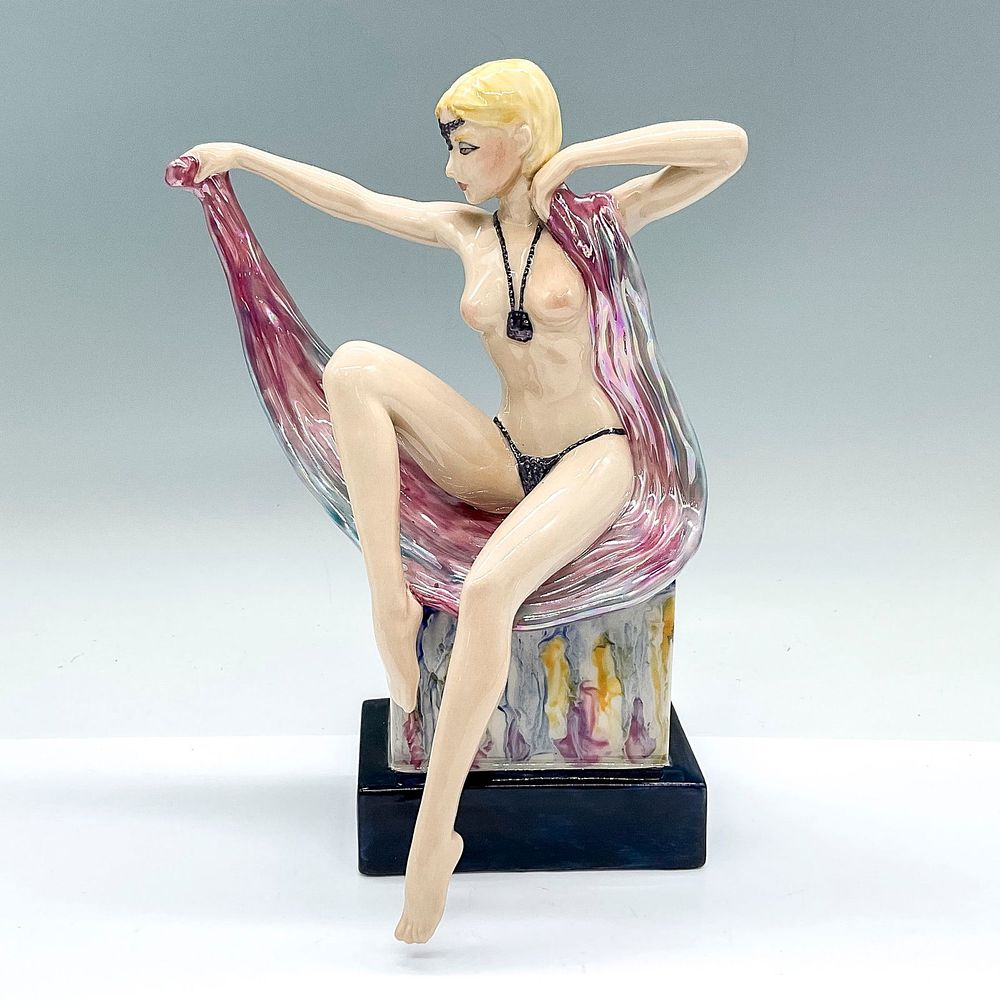 Peggy Davies Ceramic Art Deco Figurine, Laura. Limited edition; Laura - The Windmill Girl. Hand 