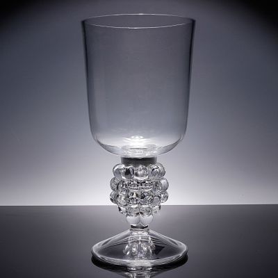 Lalique Crystal Hurricane Shade, Clos Vougeot. This striking Lalique crystal hurricane