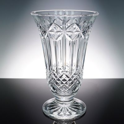 Waterford Crystal Vase, Balmoral Pattern Footed Flower Vase. This elegant footed vase from the