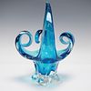 Mid-Century Chalet Art Glass Freeform Centerpiece Bowl. A striking vintage hand-blown glass Image - 2