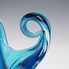 Mid-Century Chalet Art Glass Freeform Centerpiece Bowl. A striking vintage hand-blown glass Image - 4