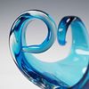 Mid-Century Chalet Art Glass Freeform Centerpiece Bowl. A striking vintage hand-blown glass Image - 5