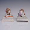 Pair of Scheibe Alsbach German Porcelain Putti Figurines. Delightful pair of German porcelain Image - 1