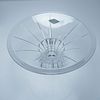Shannon Crystal by Godinger Linear Bowl. A lead crystal footed bowl, featuring a vertical cut Image - 1