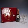 Perrier- Jouet Champagne 1995 Fleur De Champagne with Flutes in Box. Elegant Perrier Jouet Image - 6