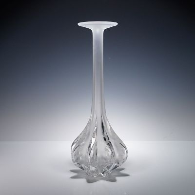 Lalique Crystal Marie Claude Vase. Elevate any corner with this elegant Lalique crystal vase -