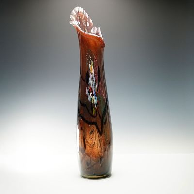 Contemporary Studio Art Glass Vase, Signed Colla. Striking contemporary studio art glass vase