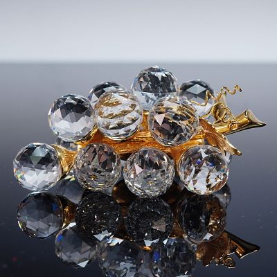 Swarovski Crystal Grapes Cluster Figurine. Elegant Swarovski crystal grapes cluster figurine