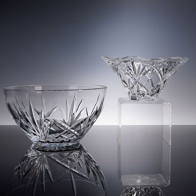 Pair of Marquis by Waterford Crystal Bowls, Brookside and Honour. Pair of cut crystal bowls from 