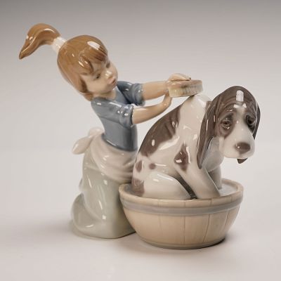 Lladro Porcelain Figurine, Bashful Bather 01005455. Lladro porcelain figurine 01005455, titled 