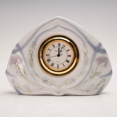 Lladro Porcelain Segovia Clock (Small), 1005655.3. Lladro porcelain Segovia clock, small size 
