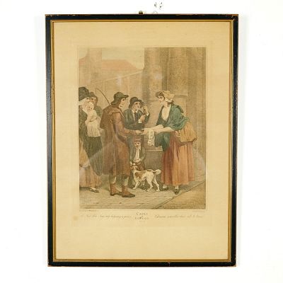 Francis Wheatley (Aft.) Hand-Colored Engraving on Paper, Cries of London. A charming and finely 