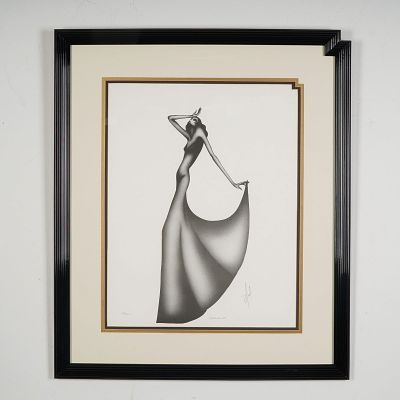 Noel Suarez, Art Deco Limited Edition Lithograph, Nostalgia IV, Signed. Art Deco inspired 