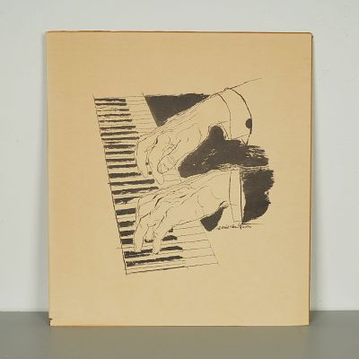 David Stone Martin, Original Lithograph on Paper, Pianist Hands. Original lithograph on paper by 