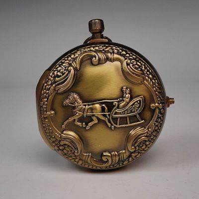 Mr. Christmas Musical and Animated Skaters Pocketwatch. Charming Mr. Christmas Musical and 