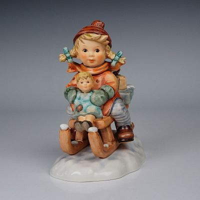 Goebel Hummel Porcelain Figurine, Christmas Delivery. Delightful Goebel M.I. Hummel porcelain 