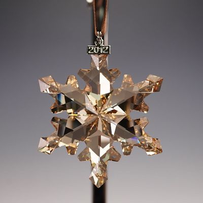 Swarovski Crystal 2012 SCS Gold Christmas Ornament 1139970. This Swarovski crystal ornament 