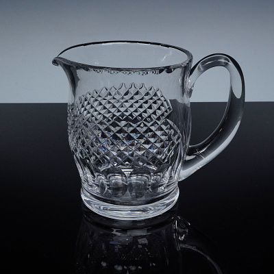 Waterford Crystal Cut Glass Pitcher, Colleen Short Stem. This fine Waterford crystal jug is 