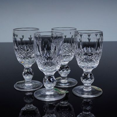 4pc Waterford Crystal Colleen Cordial Glasses. A beautiful set of four Waterford Crystal cordial 