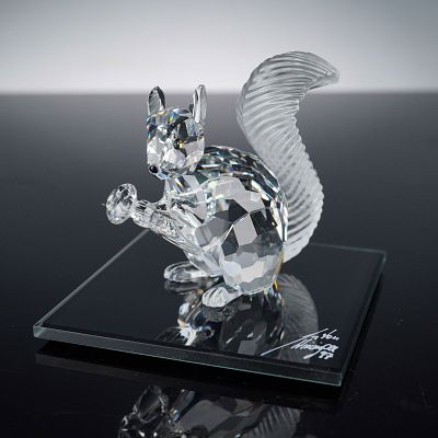 Swarovski Crystal 1997 10th Anniversary Figurine, Squirrel, Signed. Exquisite Swarovski Crystal 