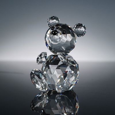 Swarovski Crystal Figurine, Large Bear. Adorable Swarovski Silver Crystal Large Bear figurine 