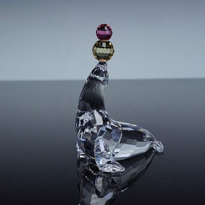 Swarovski Crystal Figurine, Playing Seal. Charming crystal figure that was part of the Cheerful 