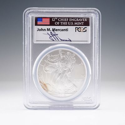 2013 American Silver Eagle First Strike $1 Coin PCGS MS70. This 2013 American Silver Eagle 