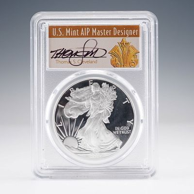 2017-W American Silver Eagle $1 Coin Denver ANA PCGS Graded PR70 DCAM. This 2017-W American 