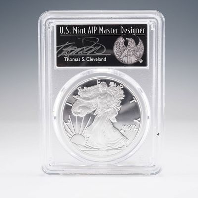 2017-W American Silver Eagle First Strike $1 Coin PCGS Graded PR70 DCAM. This 2017-W American 