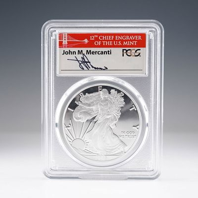 2018-S American Silver Eagle First Day Issue $1 Coin PCGS Graded PR70 DCAM. This 2018-S American 