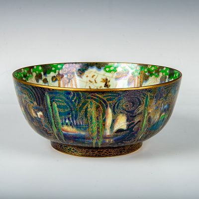 Wedgwood Fairyland Lustre Bowl, Poplar Trees Z4968. A bowl of whimsical beauty. The exterior in 
