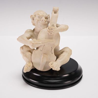 Martin Brothers Potters Stoneware Figurine, Imp Musician - The Celloist. Martin Brothers Potters 