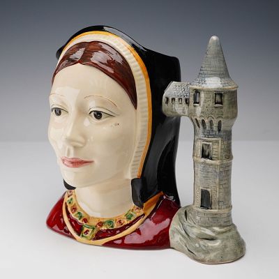 Royal Doulton Large Prototype Colorway Character Jug, Catherine of Aragon. This Royal Doulton 