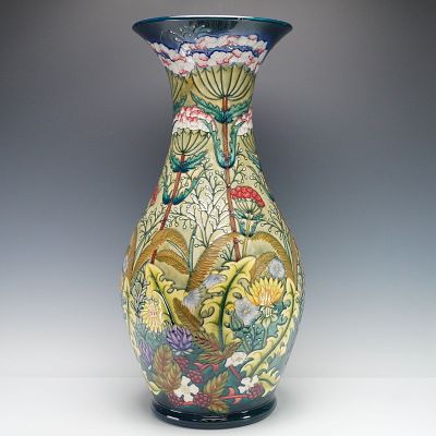 Moorcroft Pottery by Rachel Bishop Vase, Ryden Lane. A striking, immense vessel of numbered 