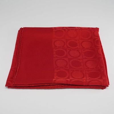 Salvatore Ferragamo Red Silk Gancini Scarf. A stunning 100% silk scarf by Salvatore Ferragamo 