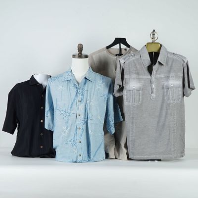 4pc Island Shores, Hugo Boss, Weekender & Decree Men Casual Shirts. A group pf four men's casual 