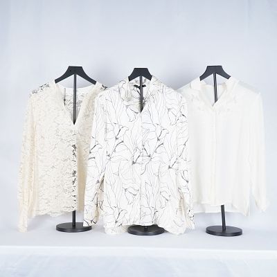 3pc St. John and Robert Graham Silk and Crocheted Blouses. Collection of women's blouses 