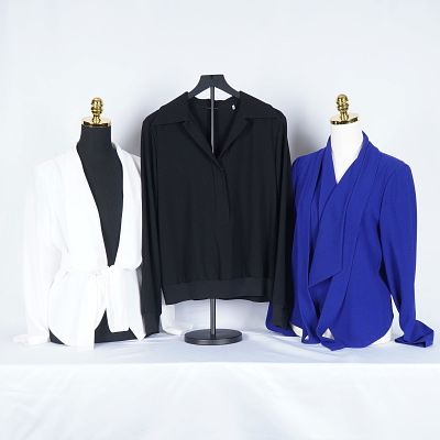 3pc Tahari Wrap Jackets and Blouse. Tahari women's clothing assortment including two draped wrap 