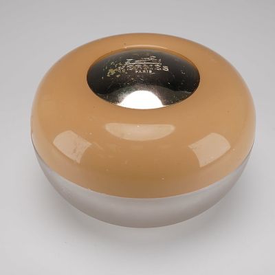 Hermes Caleche Perfumed Body Cream Jar. Hermes Caleche perfumed body cream jar with frosted 