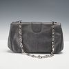 Salvatore Ferragamo Reptile Shoulder Bag with Rhinestone Accents. An elegant handbag crafted in Image - 1