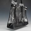 St. John's Clear Tote Bag with Black Leather Trim. This stylish and practical clear tote bag Image - 3