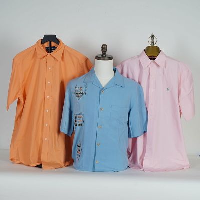 3pc Polo by Ralph Lauren, Ralph Lauren & Nat Nast Men's Short Sleeve Shirts. Three short sleeve 
