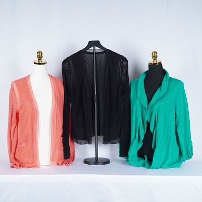 3pc Chico's and BCBG Women's Wear Lightweight Sweaters. Women's lightweight sweaters featuring 