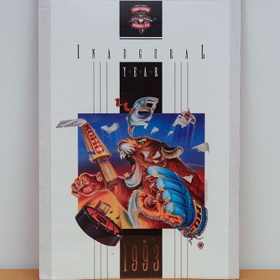 1993 Florida Panthers Inaugural Year Commemorative Poster. Bold limited edition poster 