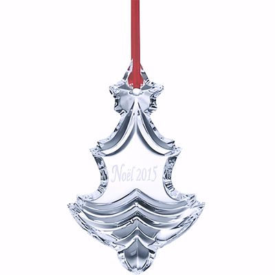 Baccarat Crystal Clear 2015 Annual Christmas Ornament, Sealed Box. A clear crystal annual tree 