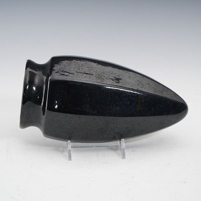 Weller Pottery Black Majolica Wall Pocket. An antique Weller Pottery wall pocket finished in a 