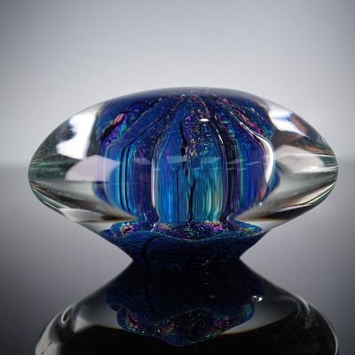Eichholt Studio Art Glass Paperweight, 1998. A modern studio art glass paperweight by Eichholt 