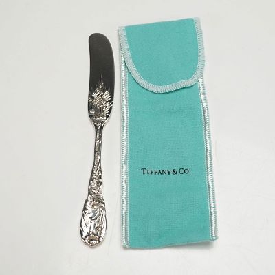 Tiffany & Co. Sterling Silver Flat Handle Butter Spreader, Chrysanthemum. This Tiffany &amp; Co. 