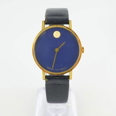 Movado Zenith Blue Face Dial Wrist Watch. Wrist watch featuring the Museum-style minimalist dial 