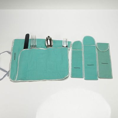 4pc Tiffany & Co. Sterling Silver Flatware Set, Chrysanthemum. Crafted in the ornate 